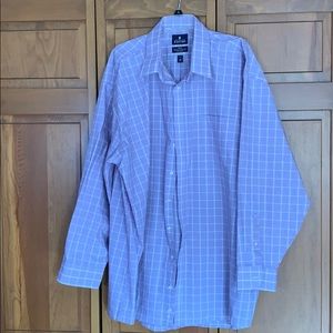 Stafford 20 men’s shirt purple white plaid